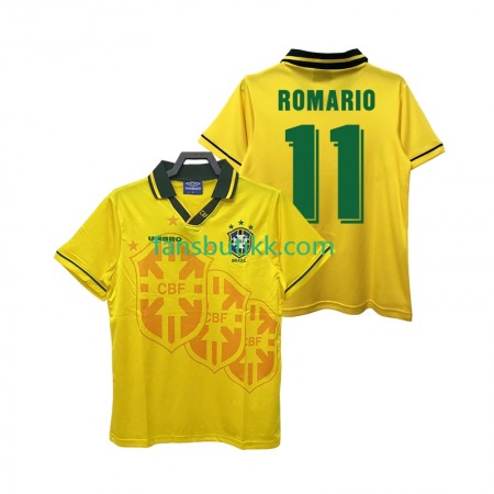 Fotballdrakt Brasil ROMARIO 11 Retro Hjemmetrøye 1994 Kortermet